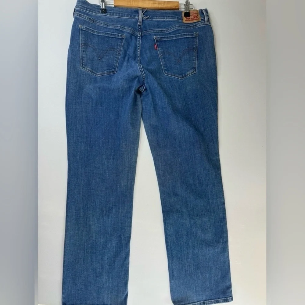 Levi’s 505 Floral Embroidered Straight Leg Stretch Jeans Womens Size 16 GUC - Picture 3 of 13